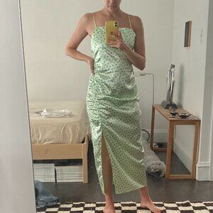 Zara slinky dress with tiny floral pattern